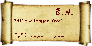 Büchelmayer Axel névjegykártya